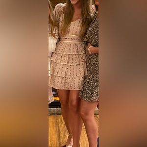 LoveShackFancy pink floral dress